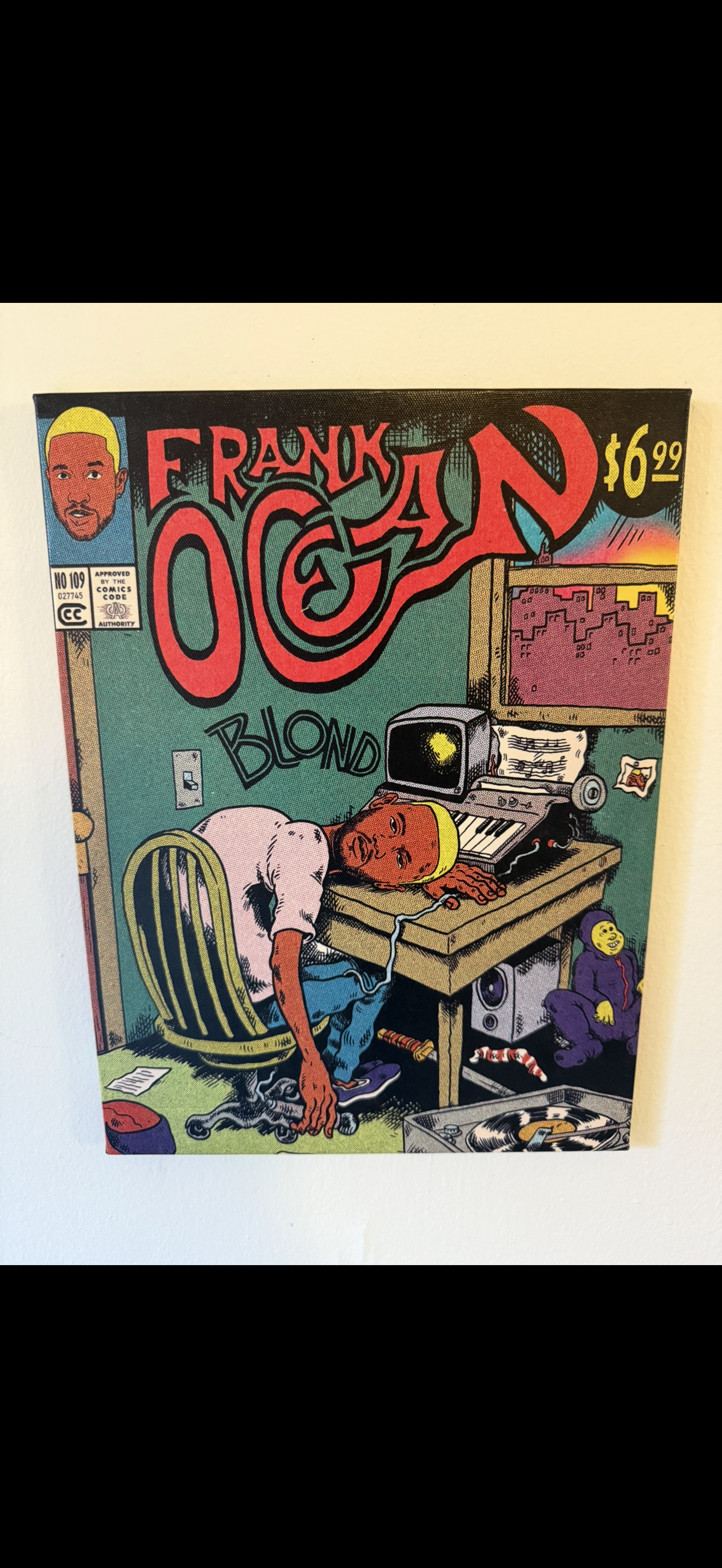 Frank Ocean Blonde wooden framed wall art poster