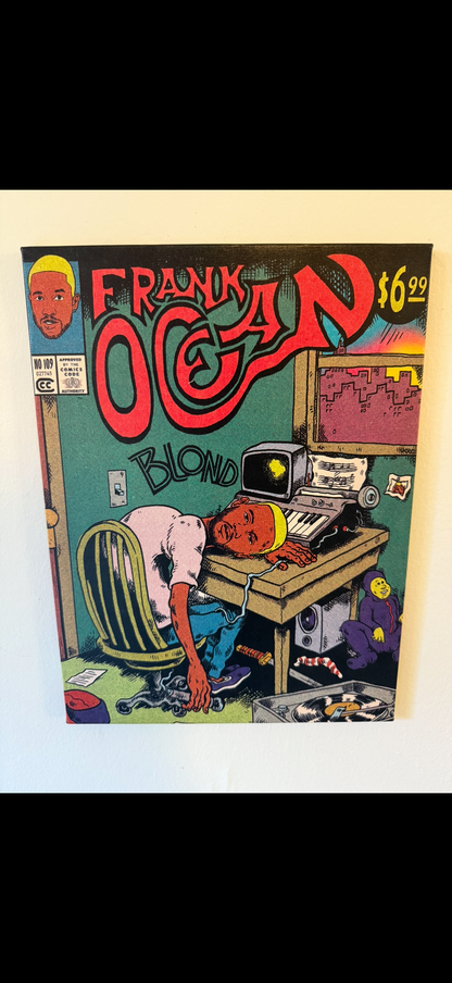 Frank Ocean Blonde wooden framed wall art poster