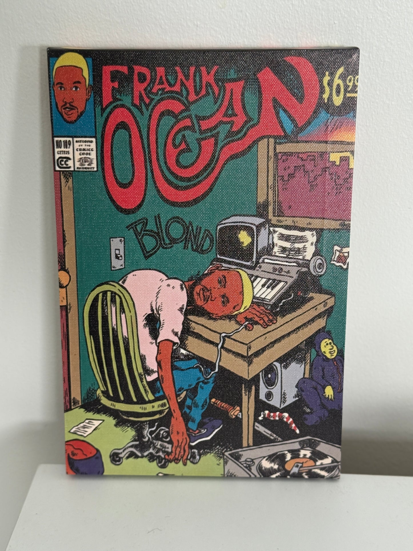 Frank Ocean Blonde wooden framed wall art poster